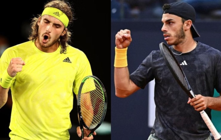 Stefanos Tsitsipas trong màu áo vàng tại giải Monte Carlo Masters