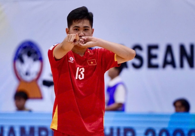 Tuyển Futsal Việt Nam khởi đầu thuận lợi ngày ra quân. (Nguồn: VFF)