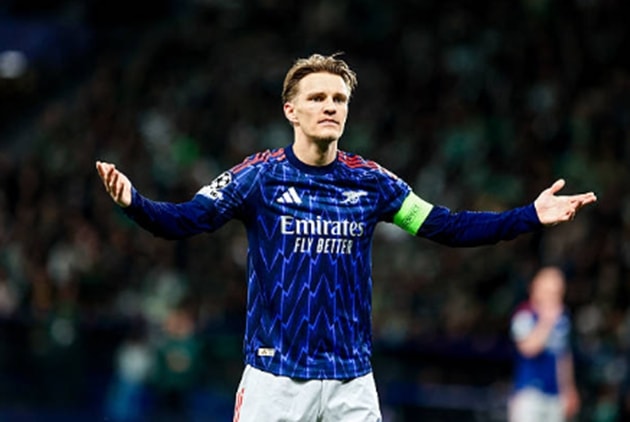 Đội trưởng Martin Odegaard có ngày thi đấu mờ nhạt trước Sporting Lisbon.