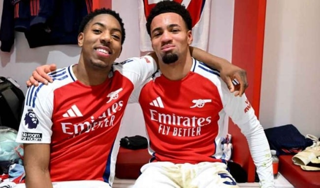 Bộ đôi Myles Lewis-Skelly và Ethan Nwaneri của Arsenal