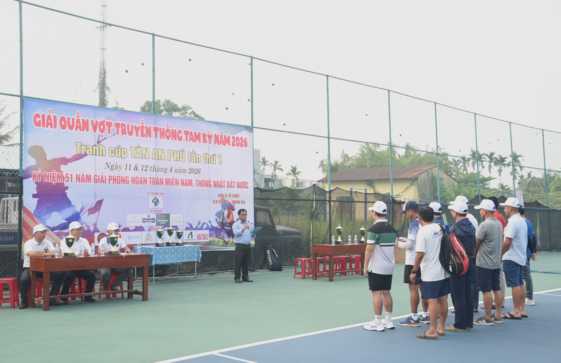 Giải quần vợt Tam Kỳ mở rộng năm 2026 thu hút 108 vận động viên tham gia. Ảnh: Tường Vy
