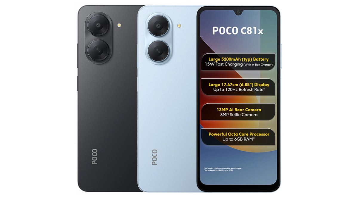 Thiết kế mỏng nhẹ của POCO C81x