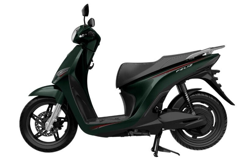 VinFast Feliz 2025 phiên bản màu xanh rêu