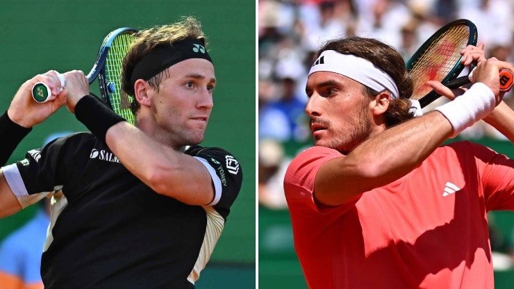 Stefanos Tsitsipas và Casper Ruud tái ngộ trên mặt sân đất nện Madrid