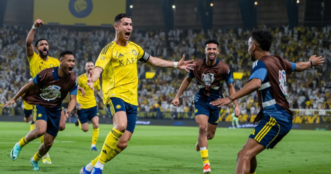 Cristiano Ronaldo ghi bàn thắng quan trọng mở tỷ số cho Al Nassr.