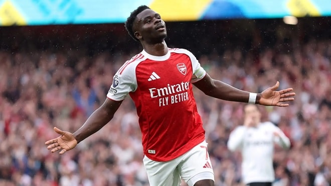 Bukayo Saka (7,8): Anh có một đường kiến tạo đẳng cấp cho Gyokeres, sau đó tự mình nâng tỷ số lên 2-0 bằng một pha dứt điểm quyết đoán sau tình huống phối hợp ăn ý cũng với chân sút người Thụy Điển.