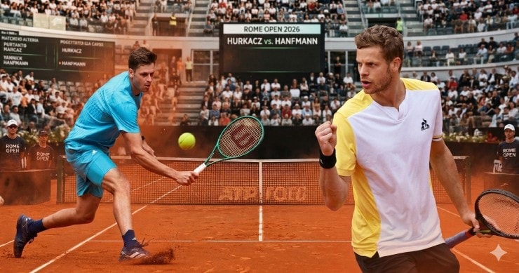 Hubert Hurkacz và Yannick Hanfmann khởi động cho vòng 1 Rome Open 2026