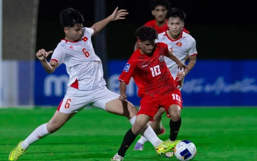 U17 Việt Nam ăn mừng chiến thắng trước U17 Yemen trong ngày ra quân giải châu Á