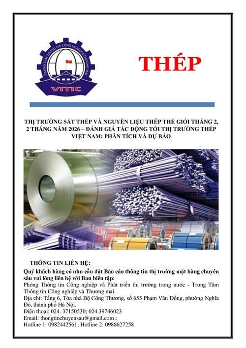 Thị trường sắt thép và nguyên liệu thế giới tháng 2 năm 2026