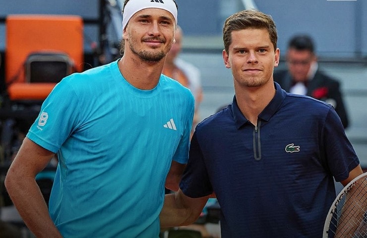 Zverev và Blockx tái đấu tại vòng 3 đơn nam Rome Open 2026 chỉ sau một tuần