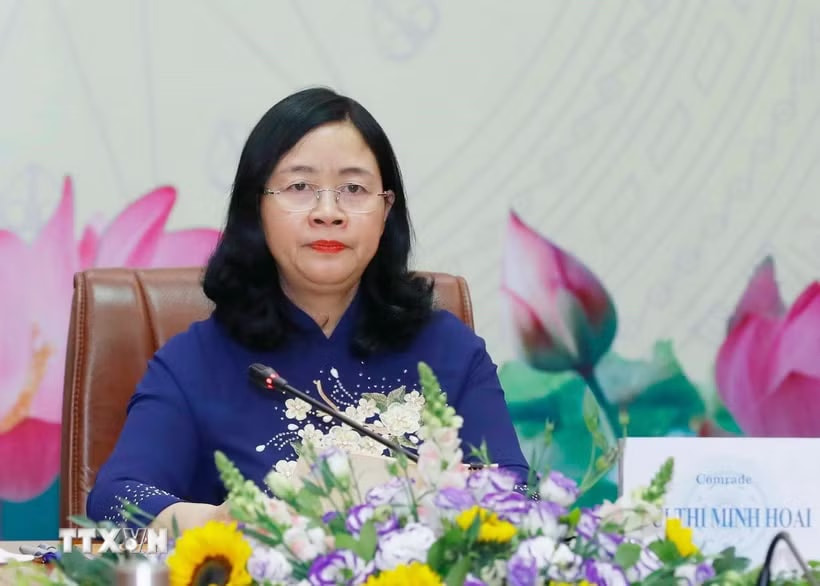 Đồng chí Bùi Thị Minh Hoài, Ủy viên Bộ Chính trị, Bí thư Trung ương Đảng, Bí thư Đảng ủy Mặt trận Tổ quốc, các đoàn thể Trung ương, Chủ tịch Ủy ban Trung ương Mặt trận Tổ quốc Việt Nam. (Ảnh: TTXVN)