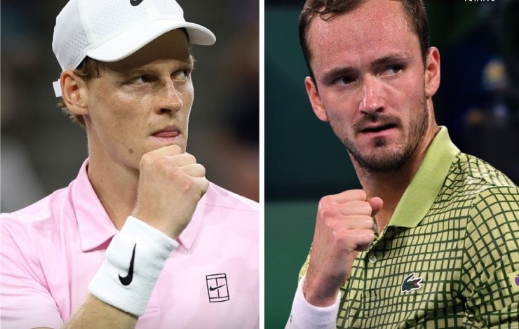 Jannik Sinner và Daniil Medvedev chuẩn bị cho trận bán kết Rome Open 2026