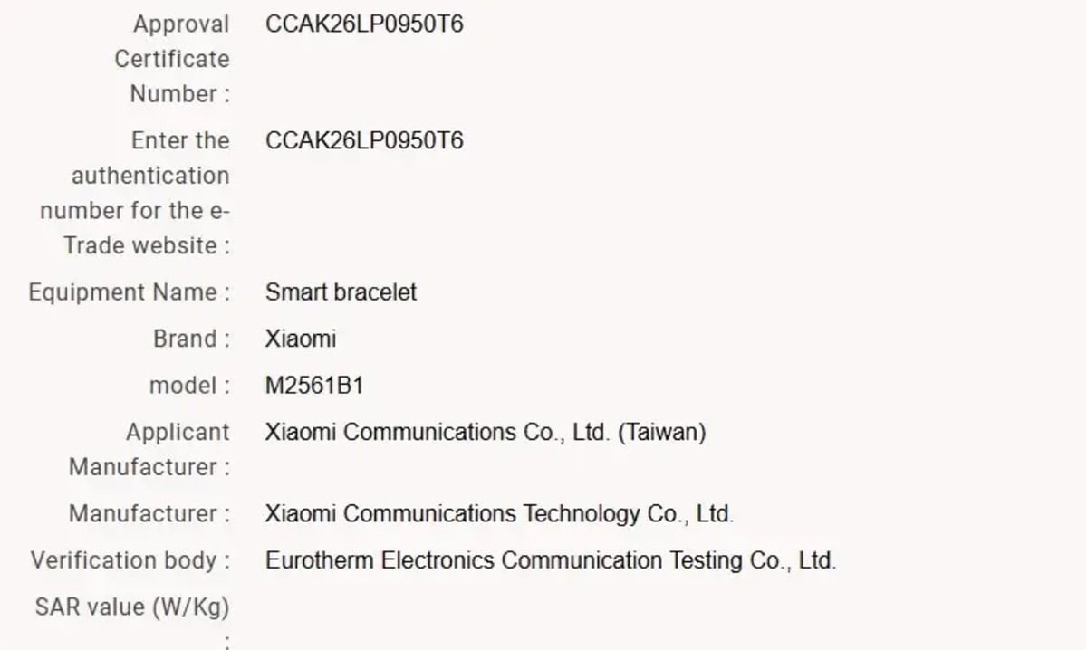 Xiaomi phát triển vòng đeo tay thông minh mới