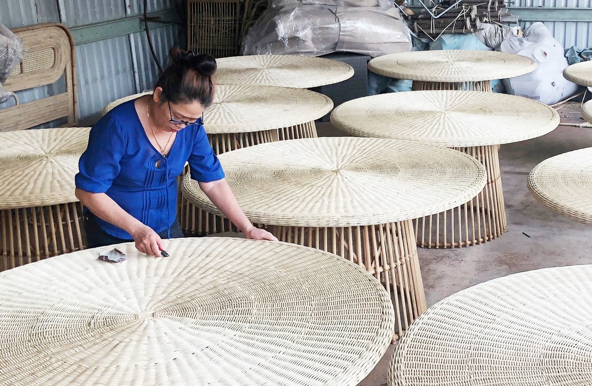 Družstvo Khe Bamboo and Rattan vytváří pro své zaměstnance přátelské pracovní prostředí.