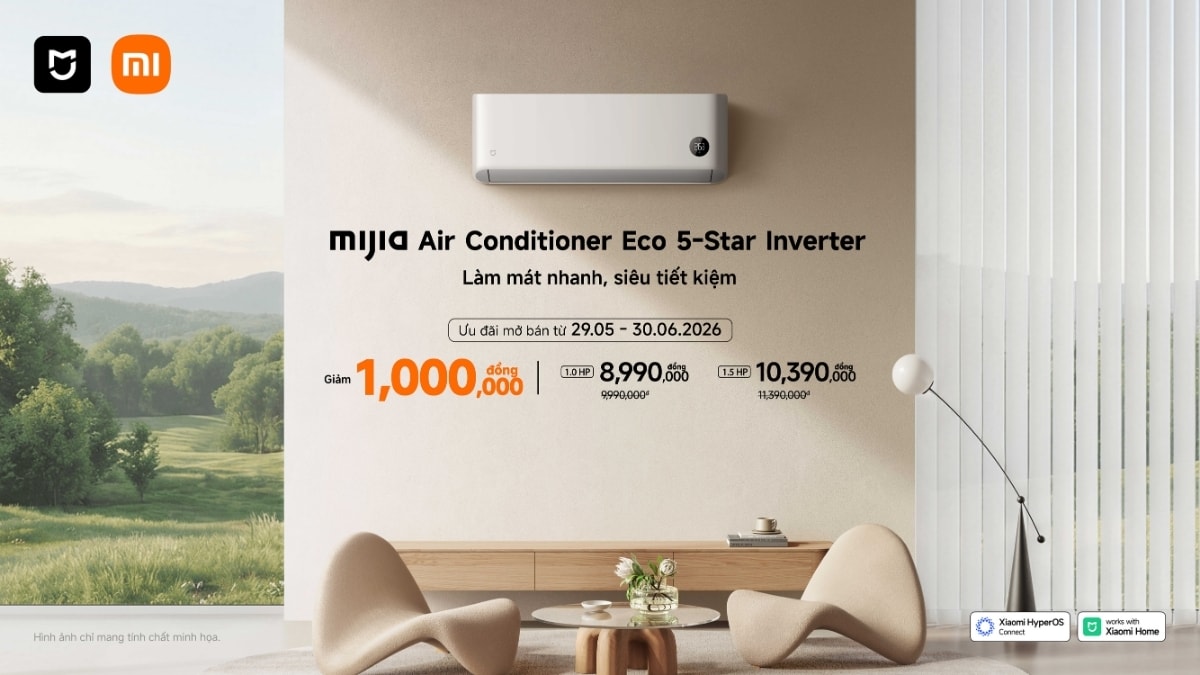 Điều hòa Mijia Inverter Eco 5-Star hỗ trợ làm lạnh siêu tốc