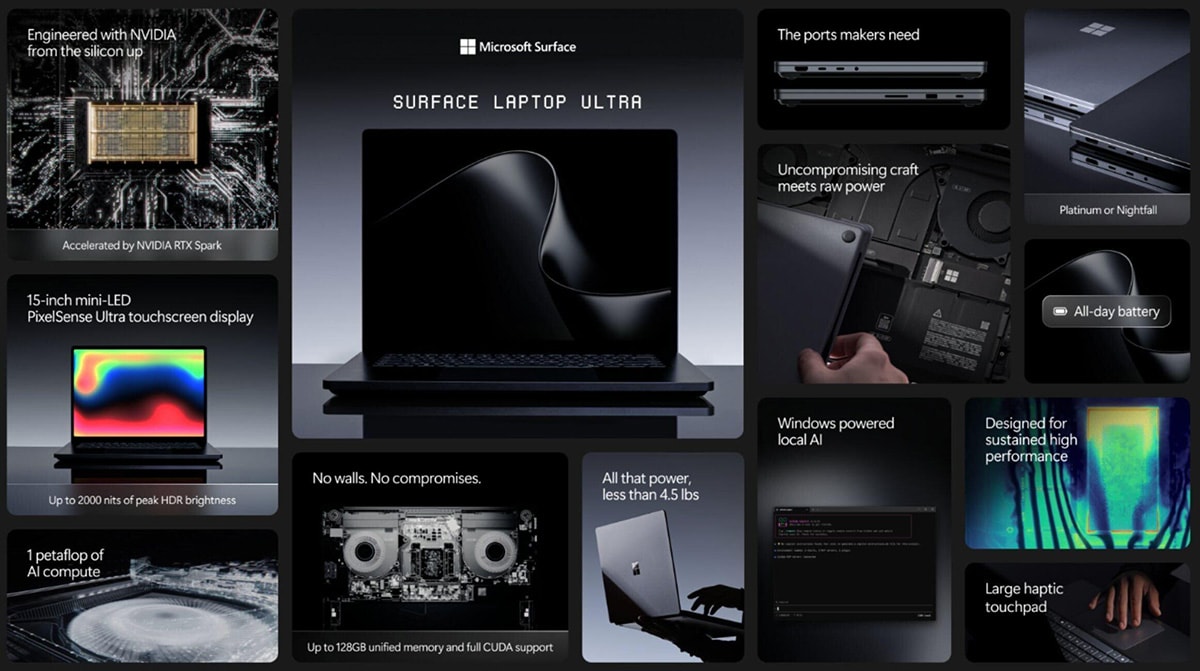 Tổng hợp các tính năng chính của Microsoft Surface Laptop Ultra