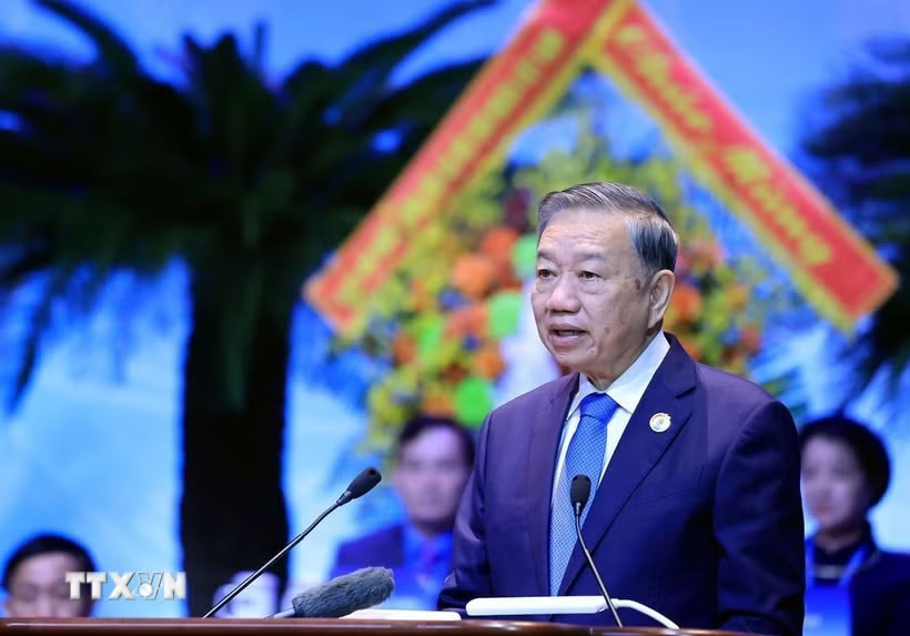 Tổng Bí thư, Chủ tịch nước Tô Lâm phát biểu chỉ đạo Đại hội XIV Công đoàn Việt Nam. (Ảnh: Tuấn Anh/TTXVN)