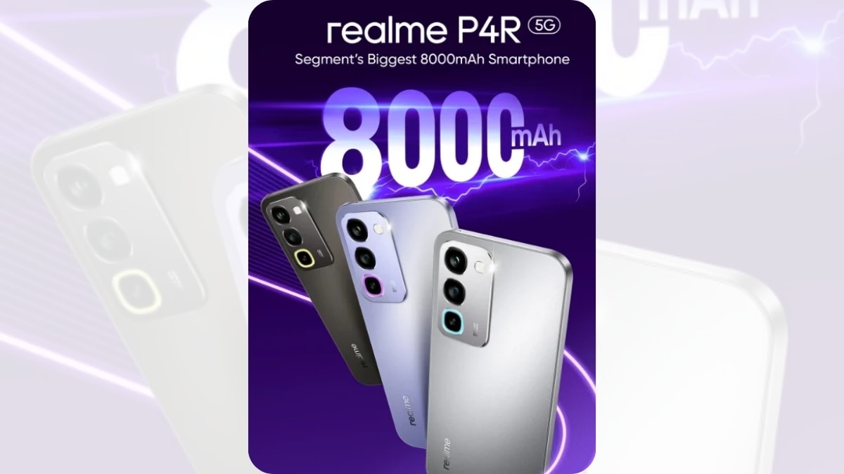 realme P4R 5G sở hữu viên pin có dung lượng lên tới 8,000mAh