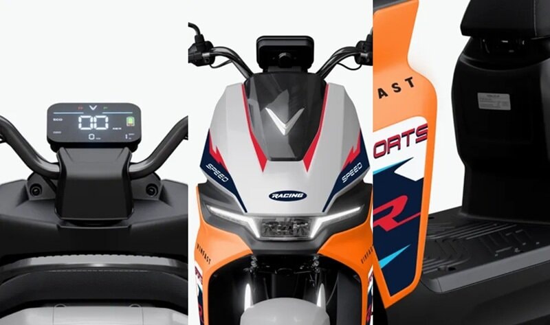 Chi tiết thiết kế thể thao của VinFast Flazz Max