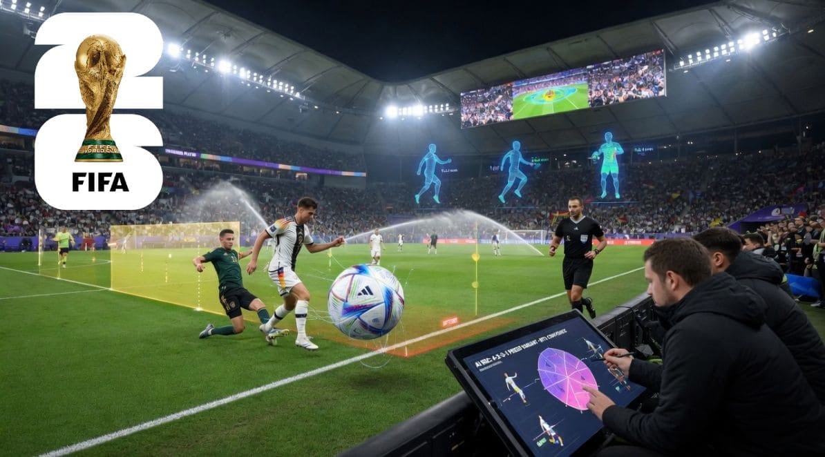 World Cup 2026 tổ chức tại 3 nước gồm Mỹ, Canada và Mexico và đây là giải đấu có mức độ ứng dụng AI cao nhất trong lịch sử bóng đá. Ảnh: Smartaiforbiz