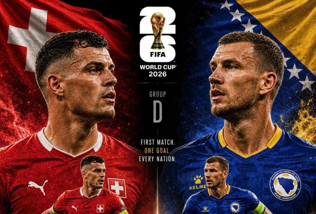 Thụy Sĩ và Bosnia sẽ chạm trán ở lượt trận thứ hai bảng B.