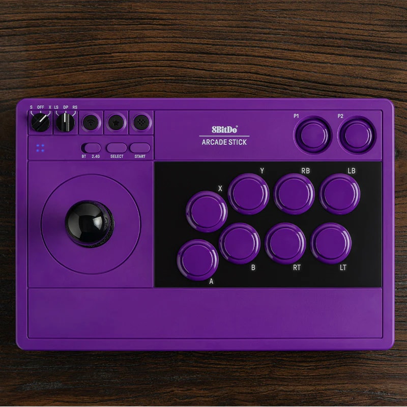 Phiên bản 8BitDo Arcade Stick màu tím hiện đã có mặt trên các sàn thương mại điện tử.