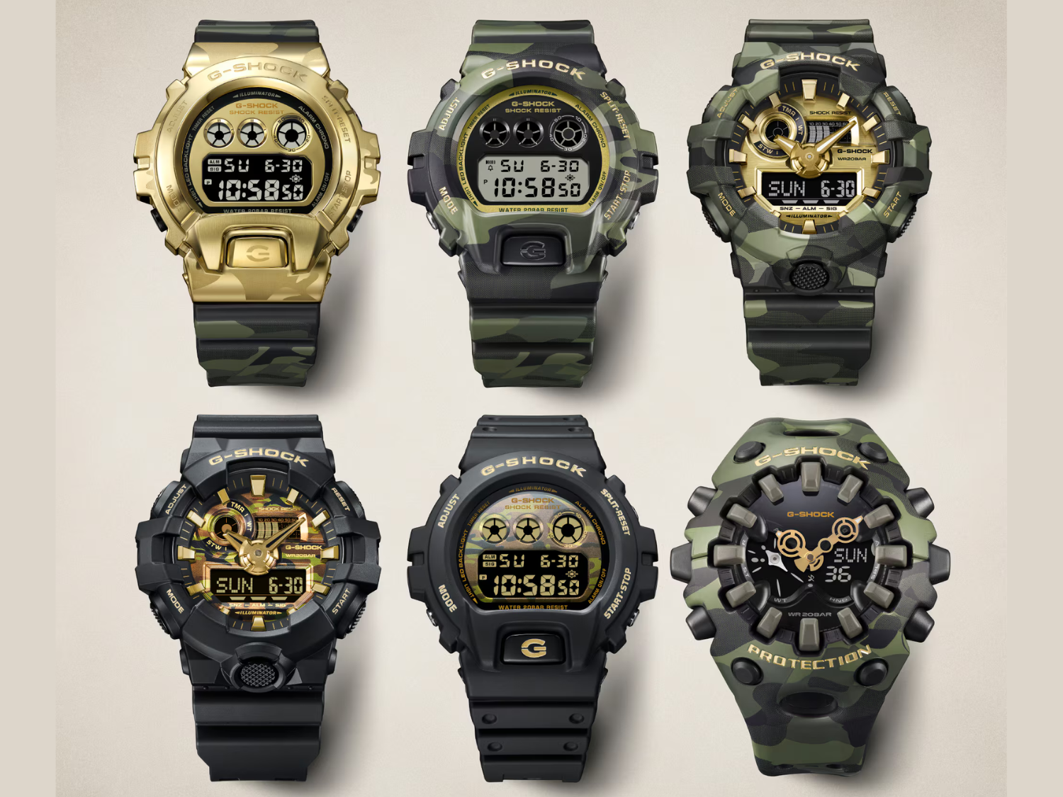 Bộ sưu tập đồng hồ Casio G-Shock Bold Camo mới ra mắt tại Mỹ.