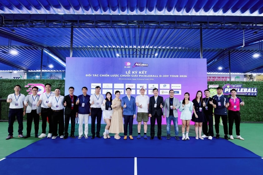 Lễ ký kết đối tác chiến lược tại Pickleball D-Joy Tour 2026
