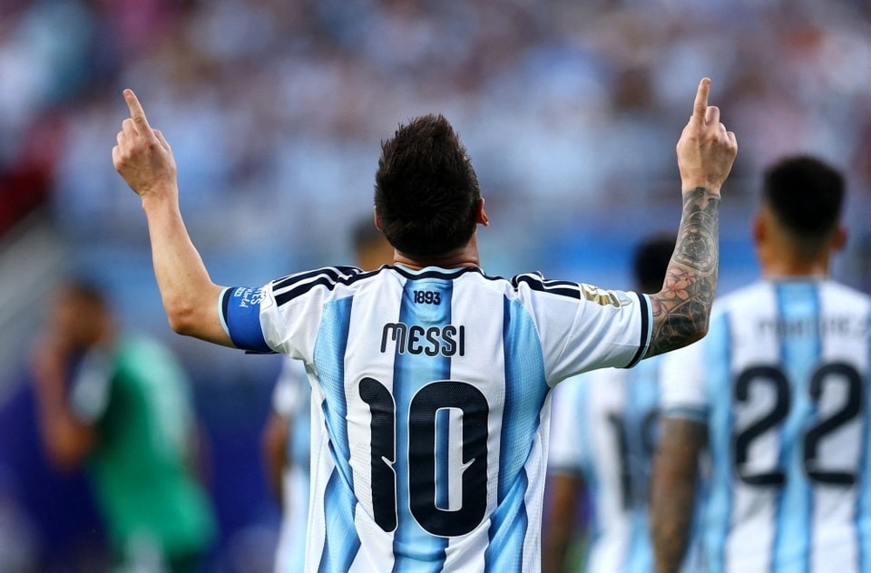 Lionel Messi trong màu áo đội tuyển Argentina tại World Cup 2026