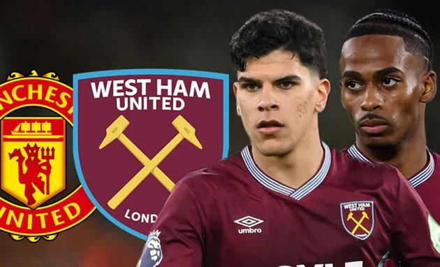 Man Utd nhắm đến bộ đôi Mateus Fernandes và Crysencio Summerville từ West Ham.