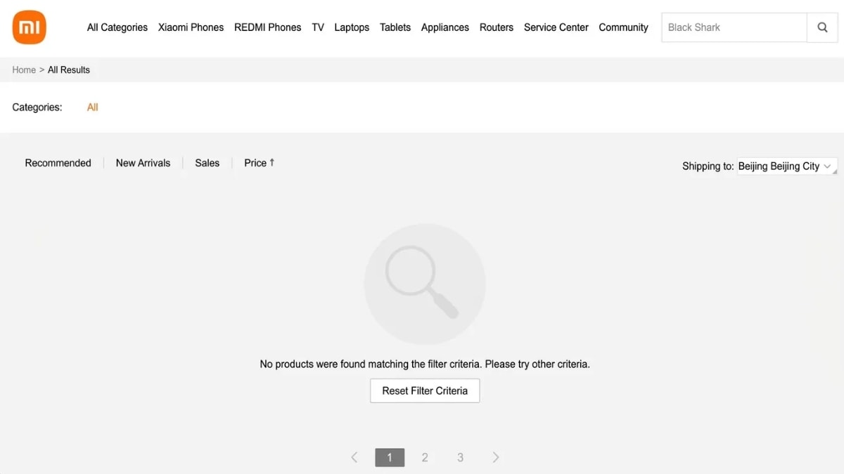 Toàn bộ sản phẩm Black Shark đã bốc hơi khỏi các nền tảng thương mại của Xiaomi