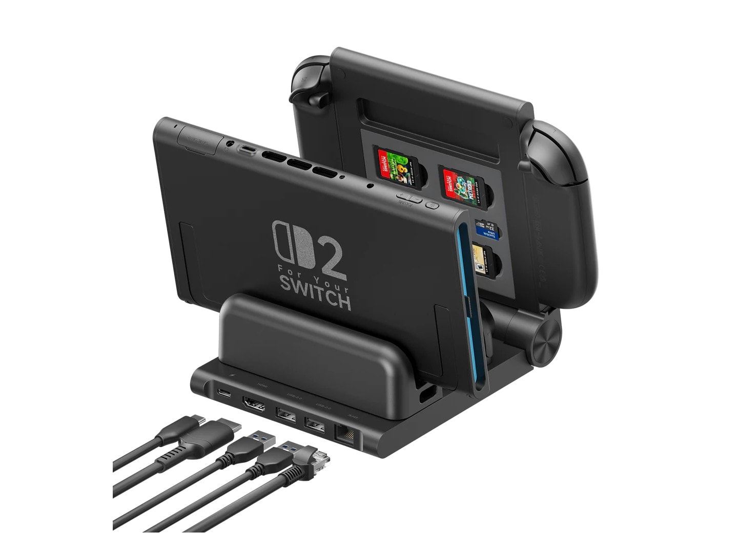 Khả năng sạc 4 tay cầm Joy-Con cùng lúc trên dock Jsaux