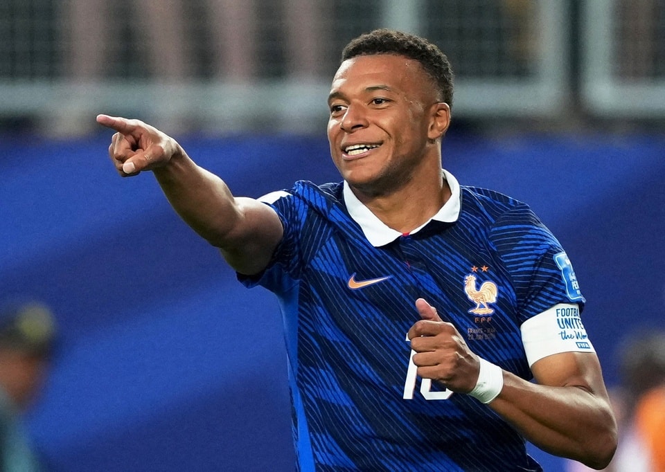 Kylian Mbappe ăn mừng bàn thắng mở tỷ số trong trận đấu giữa Pháp và Iraq tại World Cup 2026
