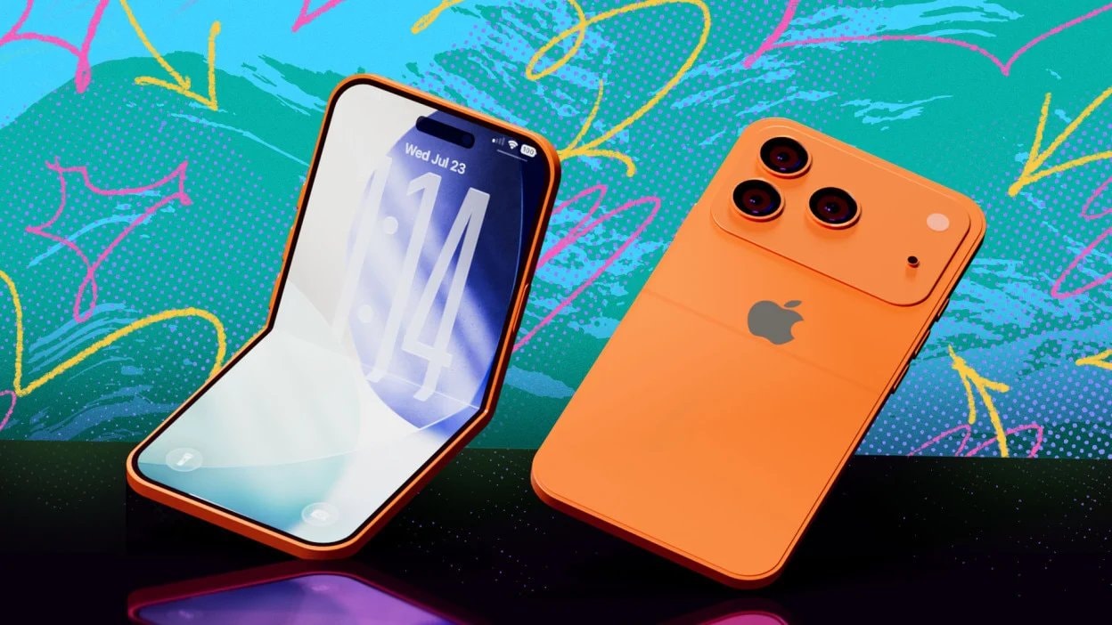 Minh họa thiết kế iPhone màn hình gập với độ mỏng ấn tượng