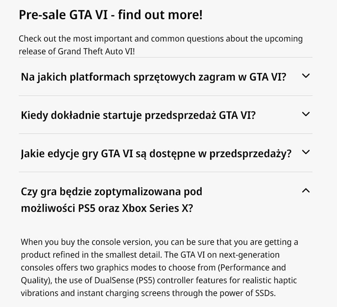 Chi tiết về chế độ hiệu năng của GTA 6 trên PS5 và Xbox