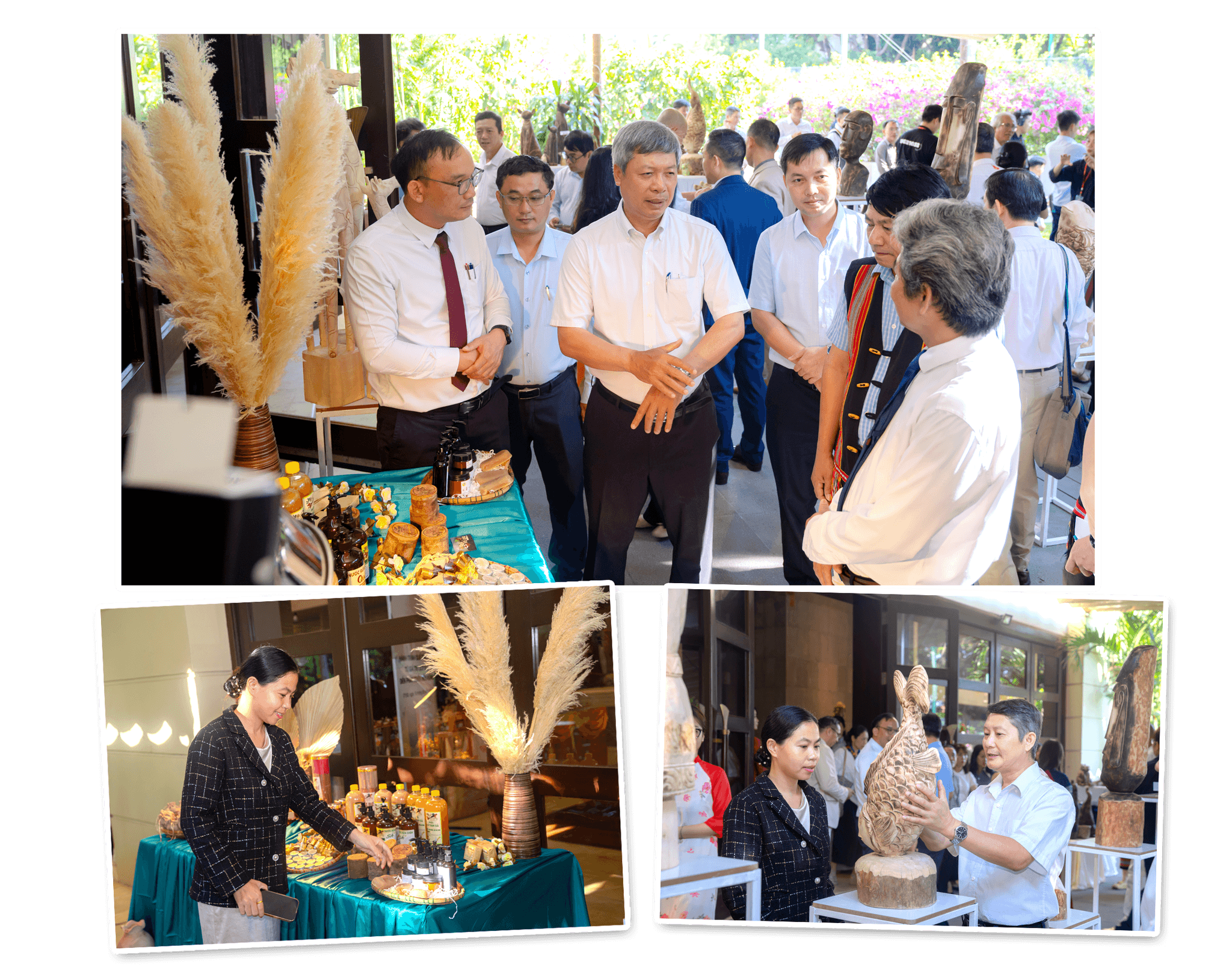Sản phẩm làm từ cây quế được trưng bày tại Resoft Furama Đà Nẵng. Ảnh: PHAN VINH