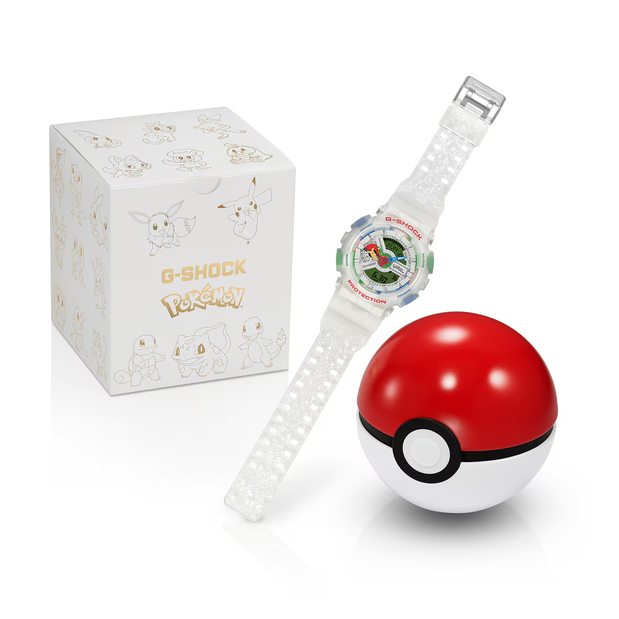 Bộ sản phẩm đầy đủ bao gồm hộp Poké Ball và hộp giấy đặc biệt