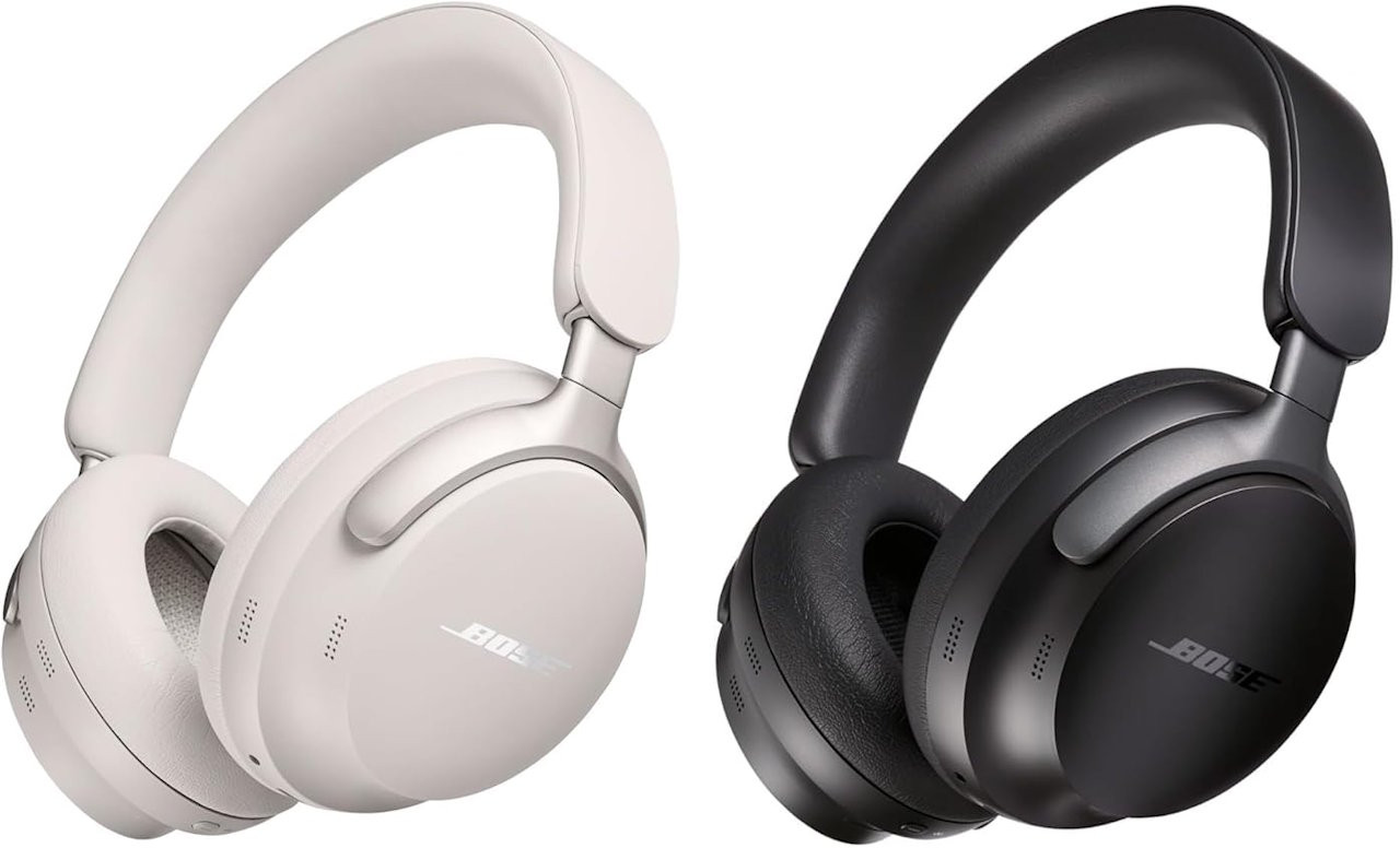 Tai nghe không dây Bose QuietComfort Ultra phiên bản màu trắng và đen tại Amazon Prime Day.
