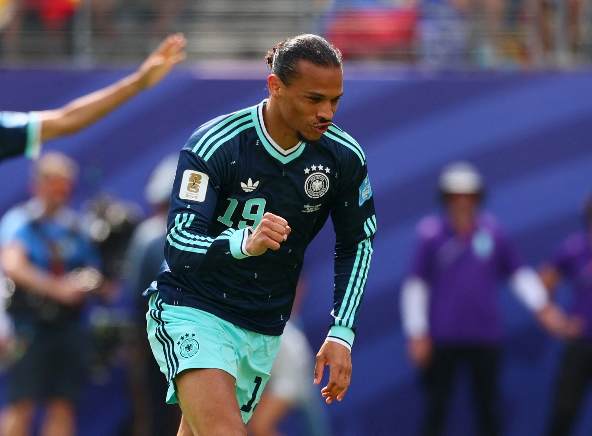 Leroy Sane ghi bàn mở tỷ số cho tuyển Đức trong trận gặp Ecuador tại World Cup 2026