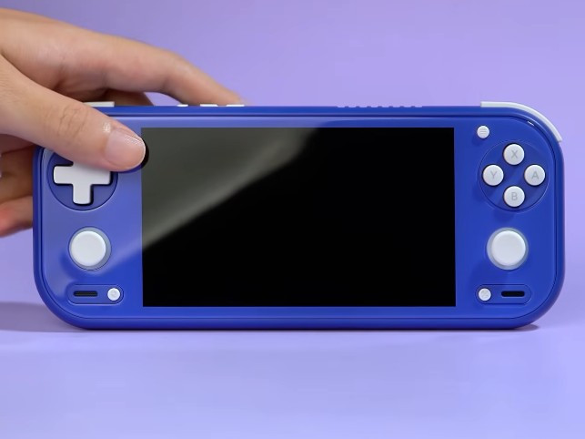 Máy chơi game Anbernic RG 55G1 phiên bản màu Indigo với thiết kế hiện đại.