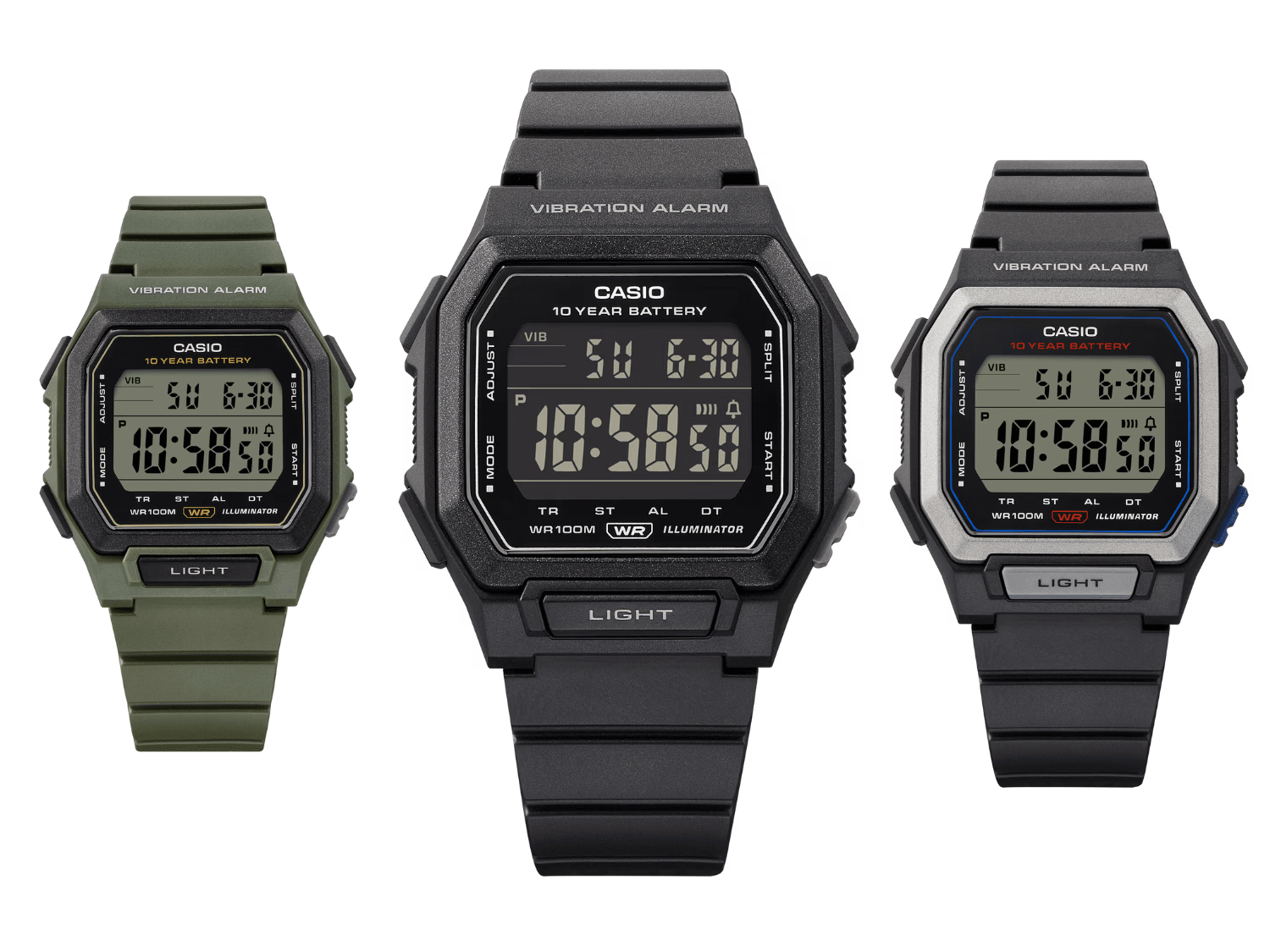 Ba phiên bản của dòng Casio W738H