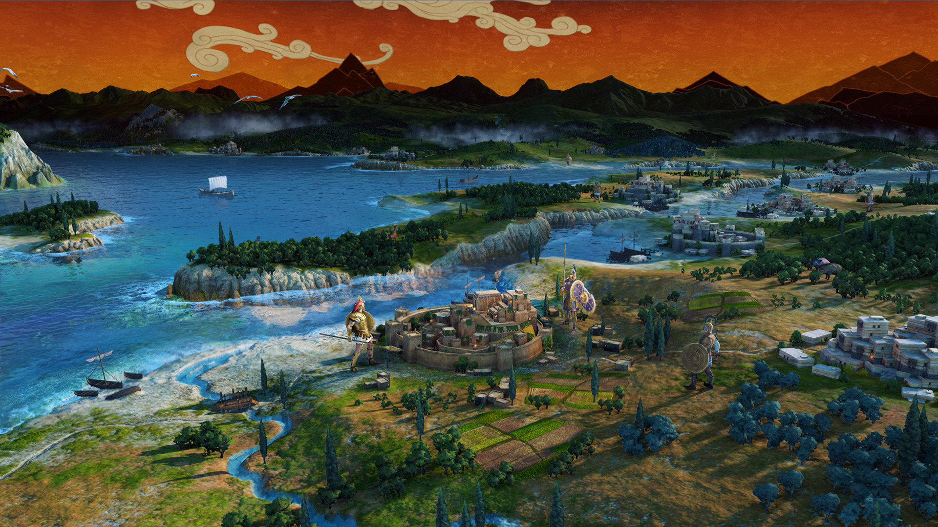 Hình ảnh mô tả các thành phố trong A Total War Saga: Troy.