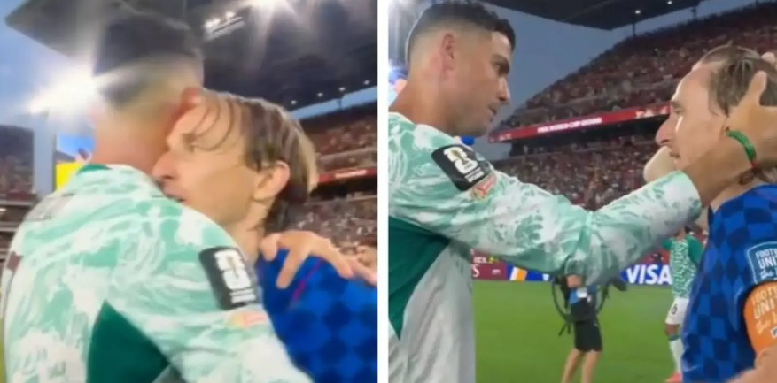 Cristiano Ronaldo an ủi Luka Modric sau thất bại của Croatia tại World Cup 2026