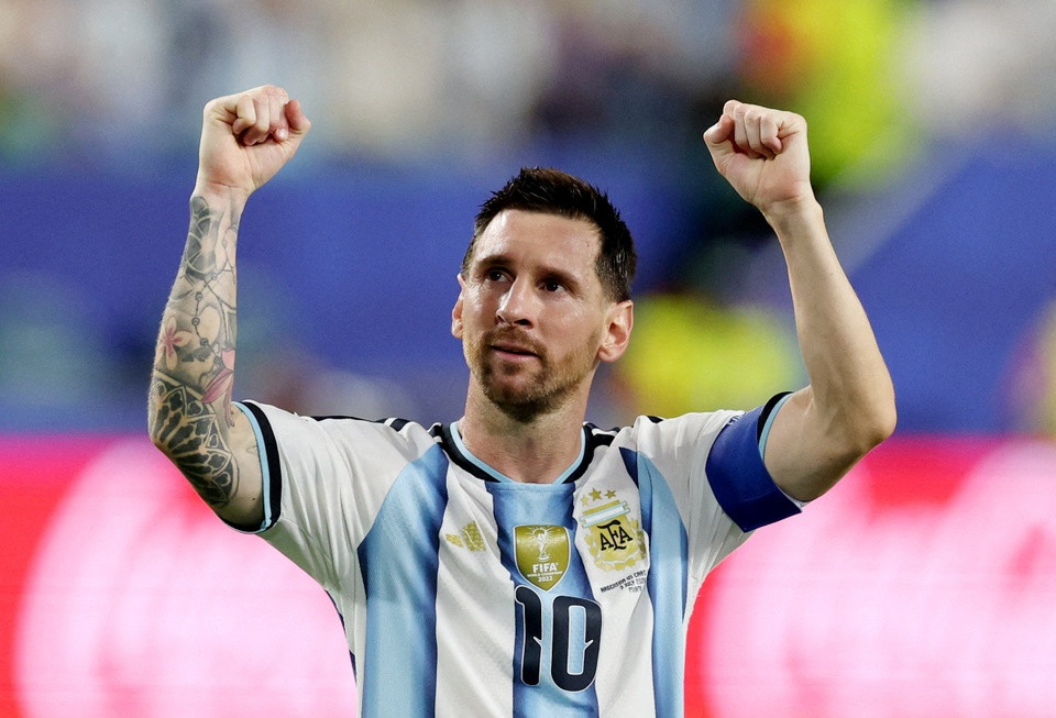 Đội tuyển Argentina ăn mừng bàn thắng trong trận gặp Cape Verde tại World Cup 2026