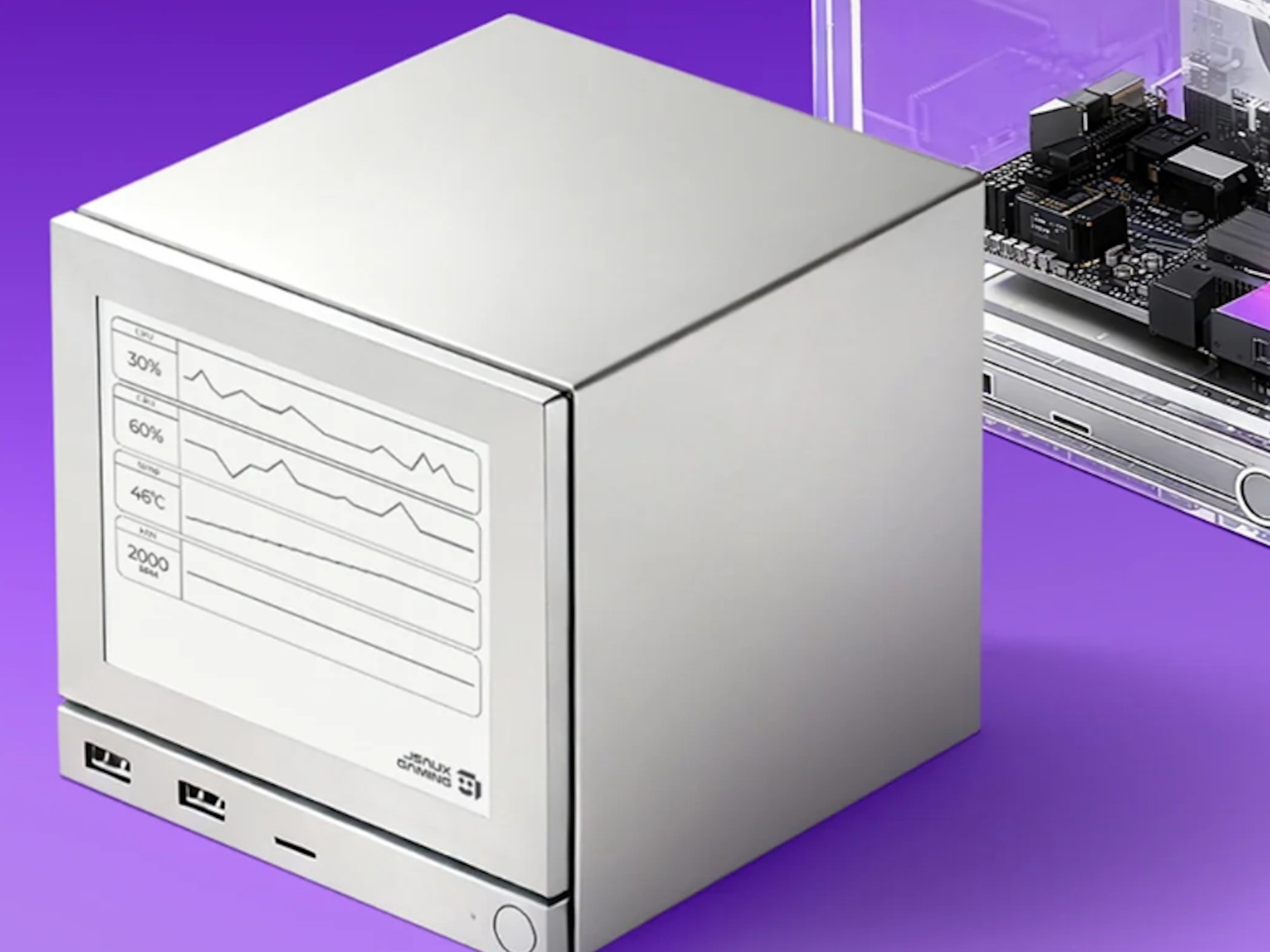 Màn hình E-Ink tích hợp trên mặt trước của Steam Machine
