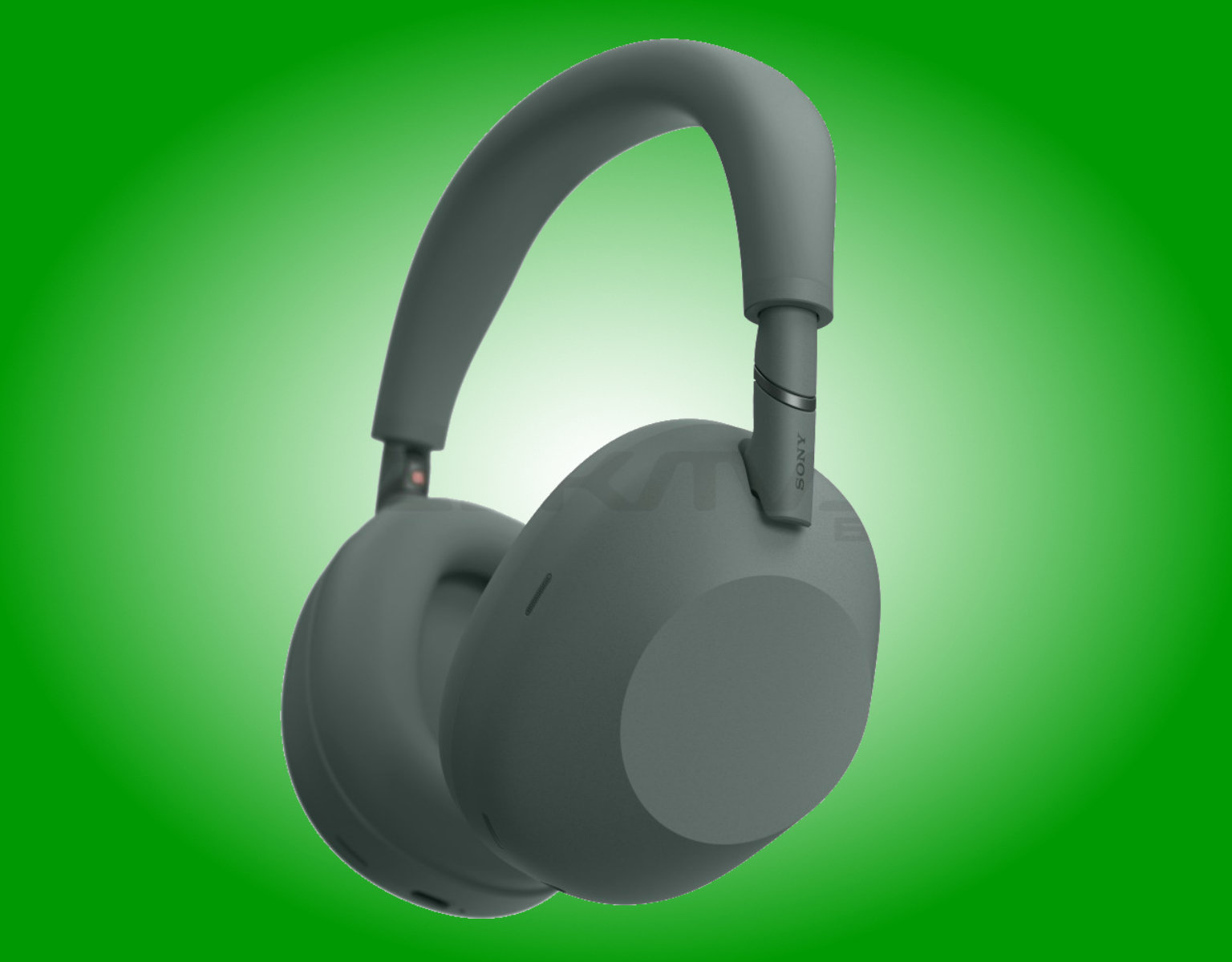 Hình ảnh ý tưởng của tai nghe Sony WH-1000XM6 phiên bản màu xanh lục.