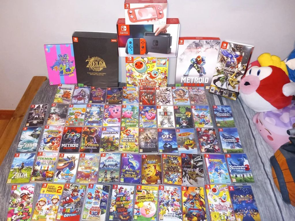 Bộ sưu tập các thẻ băng game Nintendo Switch