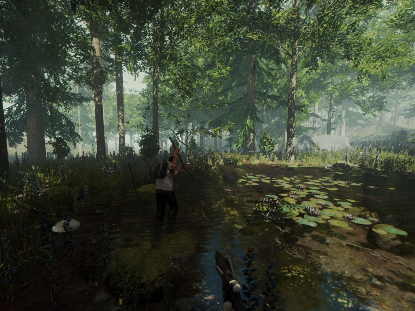 Môi trường trong trò chơi The Forest với đồ họa chân thực
