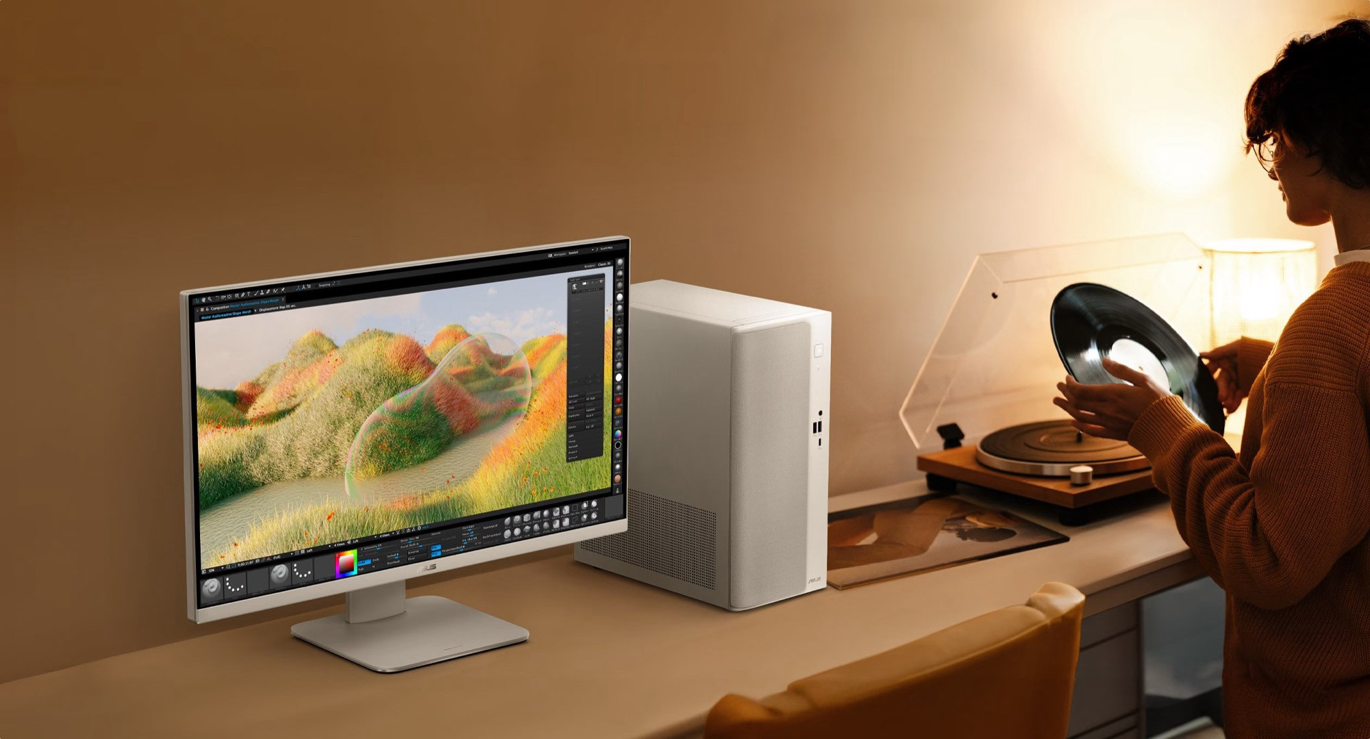 Chi tiết cổng kết nối mặt trước của Asus V500