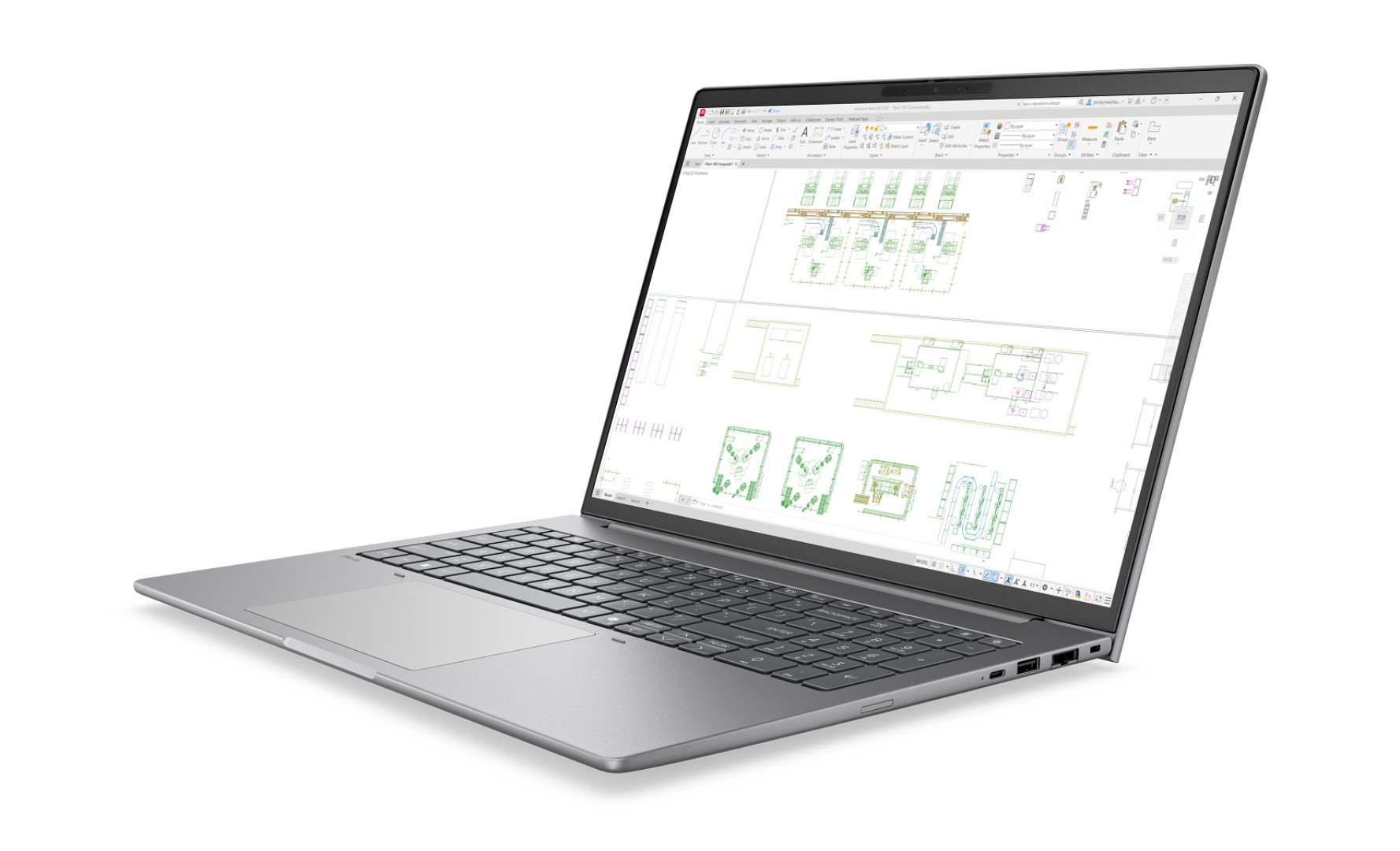 Cổng kết nối và chi tiết hoàn thiện trên HP ZBook 8 G2i 16.